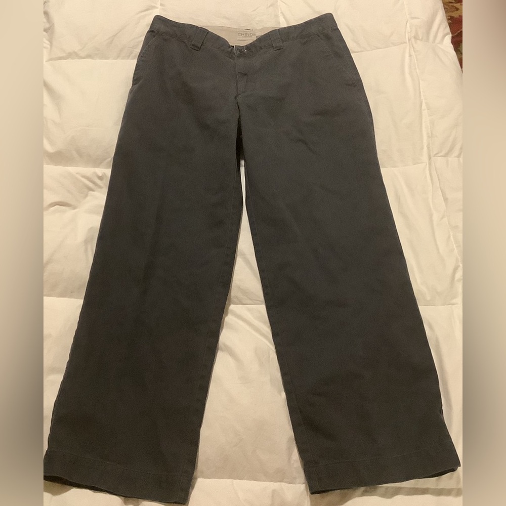 Chinos by Denver Hayes Dark Charcoal Grey Men's Size 35 x 30